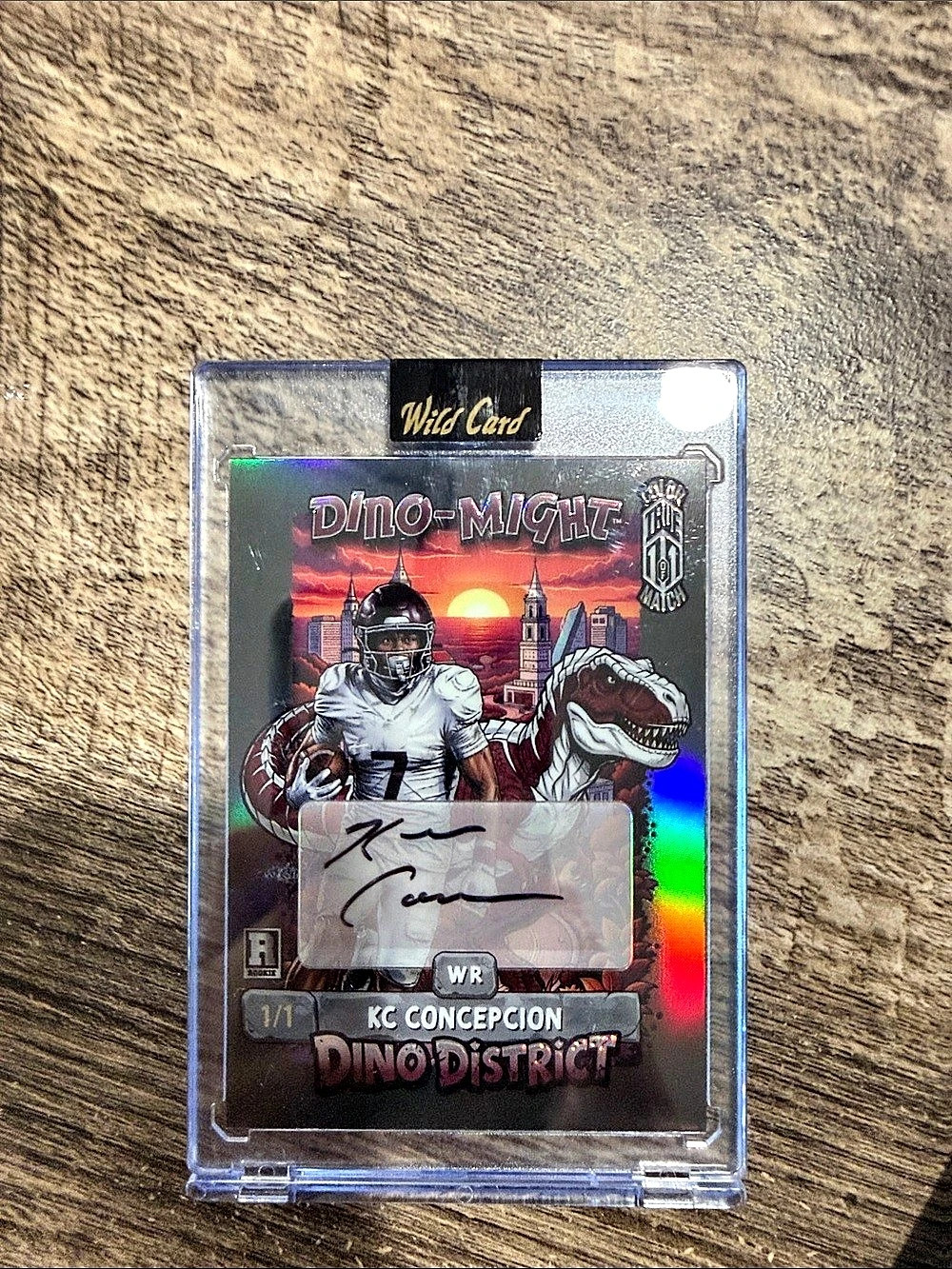 Wild Card Dino-Might Dino District KC Concepcion Autograph Card Autograph
